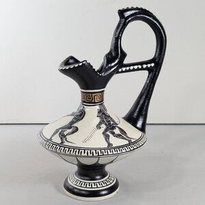 Handmade decorative Greek jug 8"